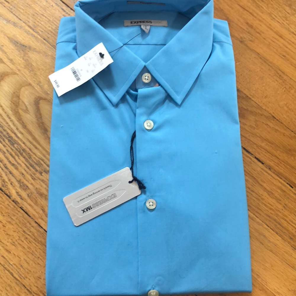 Brand new express blue button up